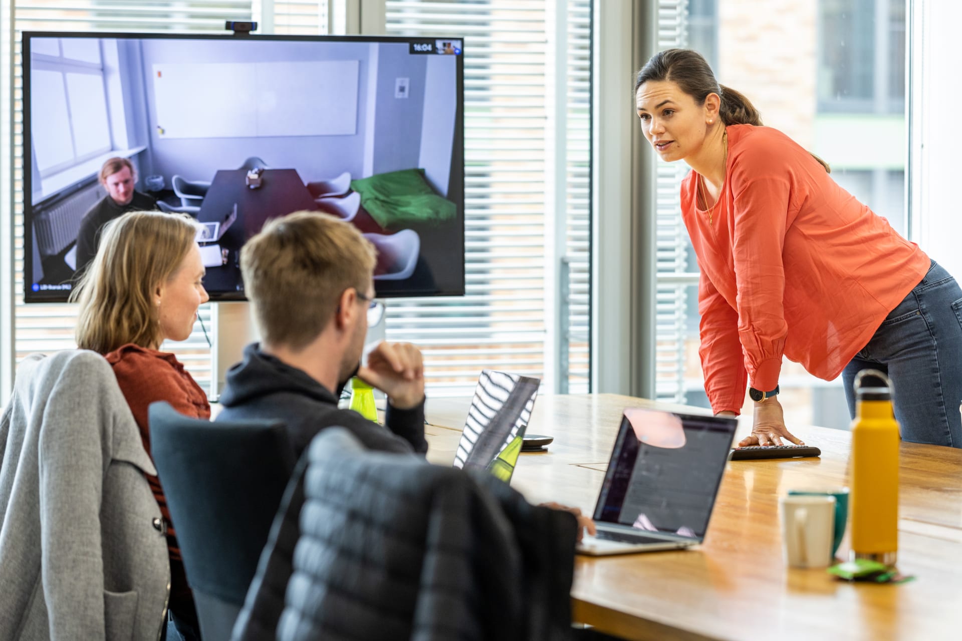 Remote team video conference