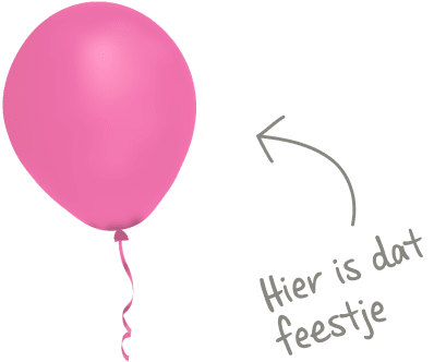 Ballon hier is dat feestje
