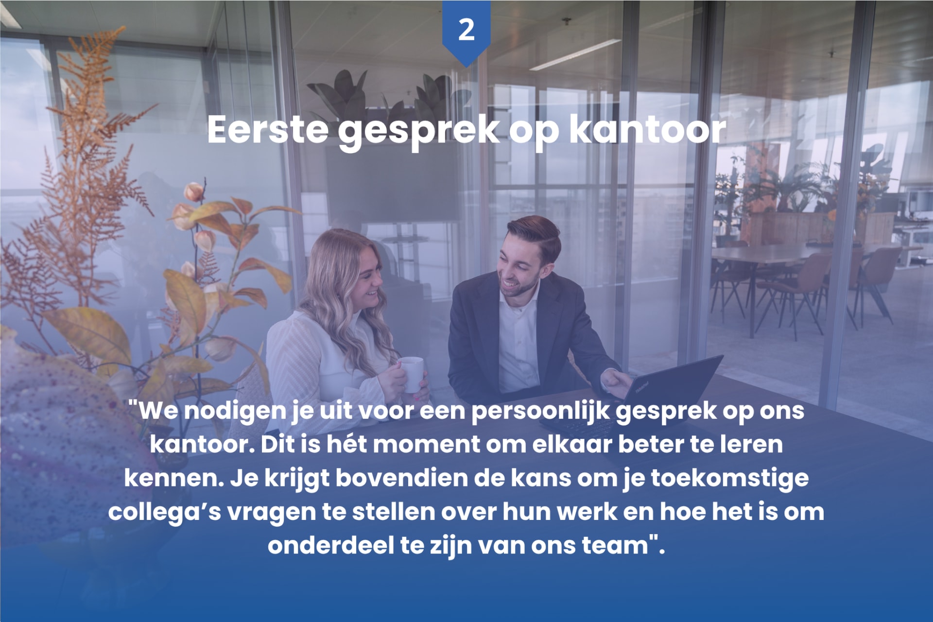 Eerste gesprek op kantoor