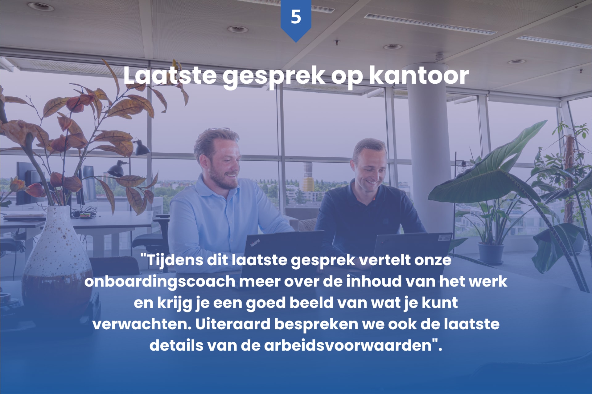 Laatste gesprek op kantoor