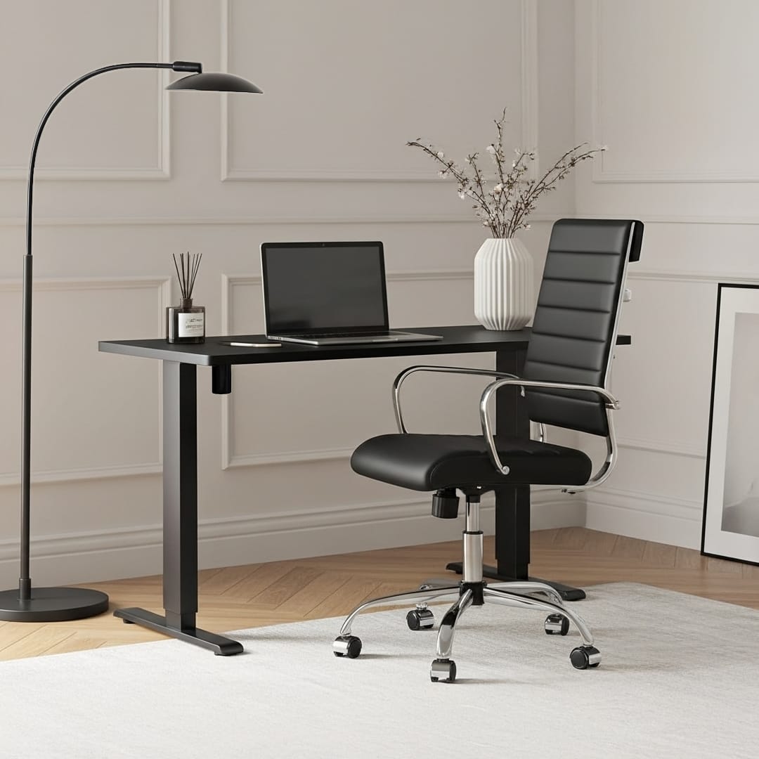 Office chair in a home office setting