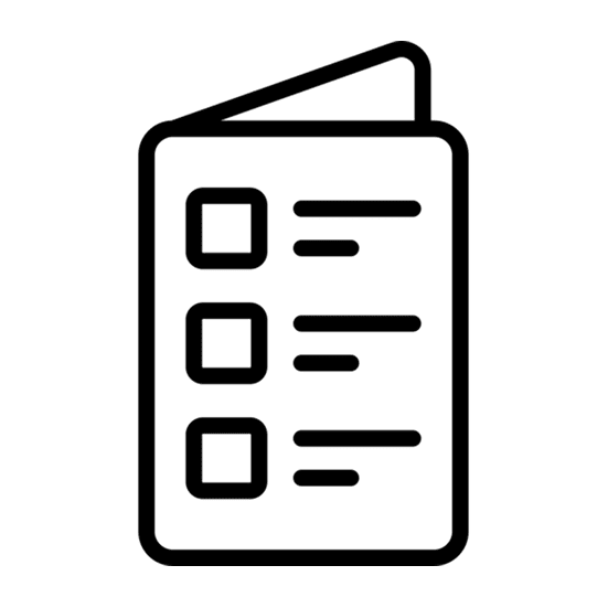 Icon of a brochure or catalog