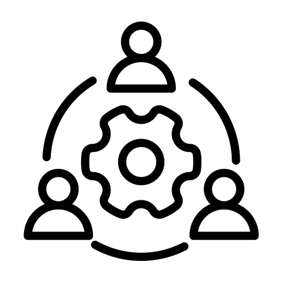 Icon of a team connected by the same task