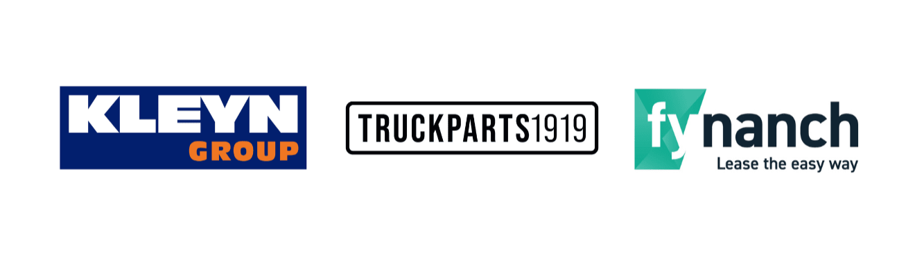 Kleyn logo, Fynanch logo en Truckparts1919 logo