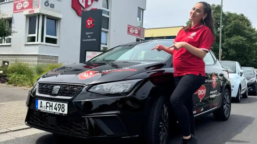 Fadime happy with her new top company car