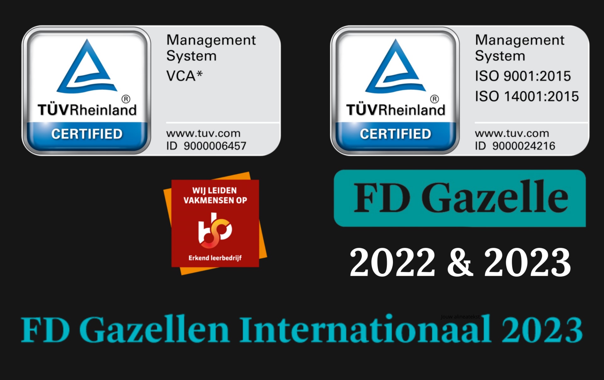 Logos ISO | Recognized learning company | FD Gazellen