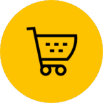 Shoppen met mooie korting icoon
