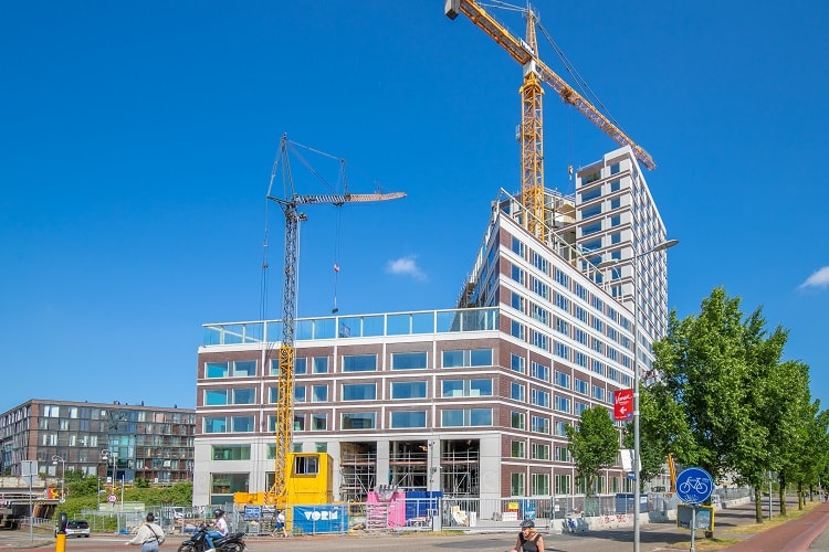 Het gebouw Fibonacci gezien vanaf de buitenkant_foto door Rockfield