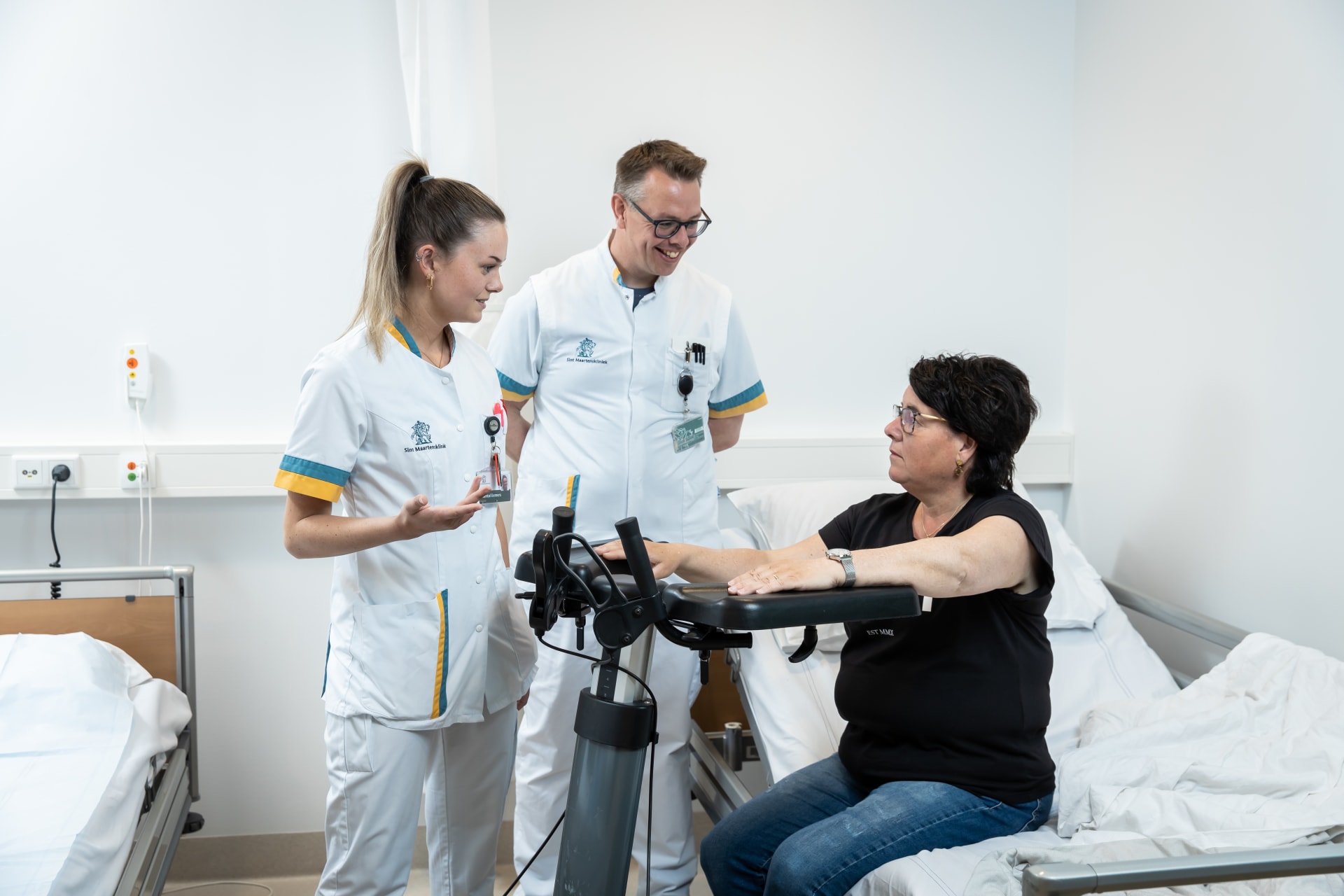 Verpleegkundig met patient