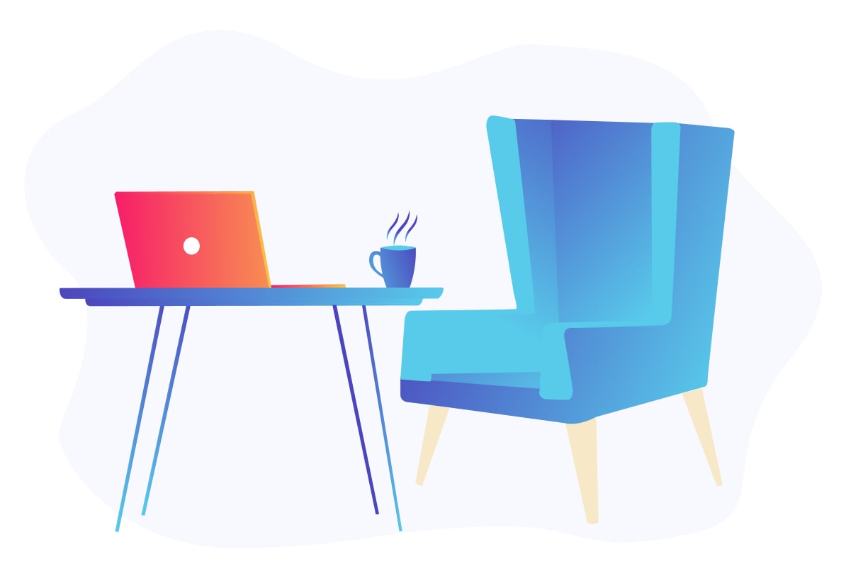 Illustration of a workspace