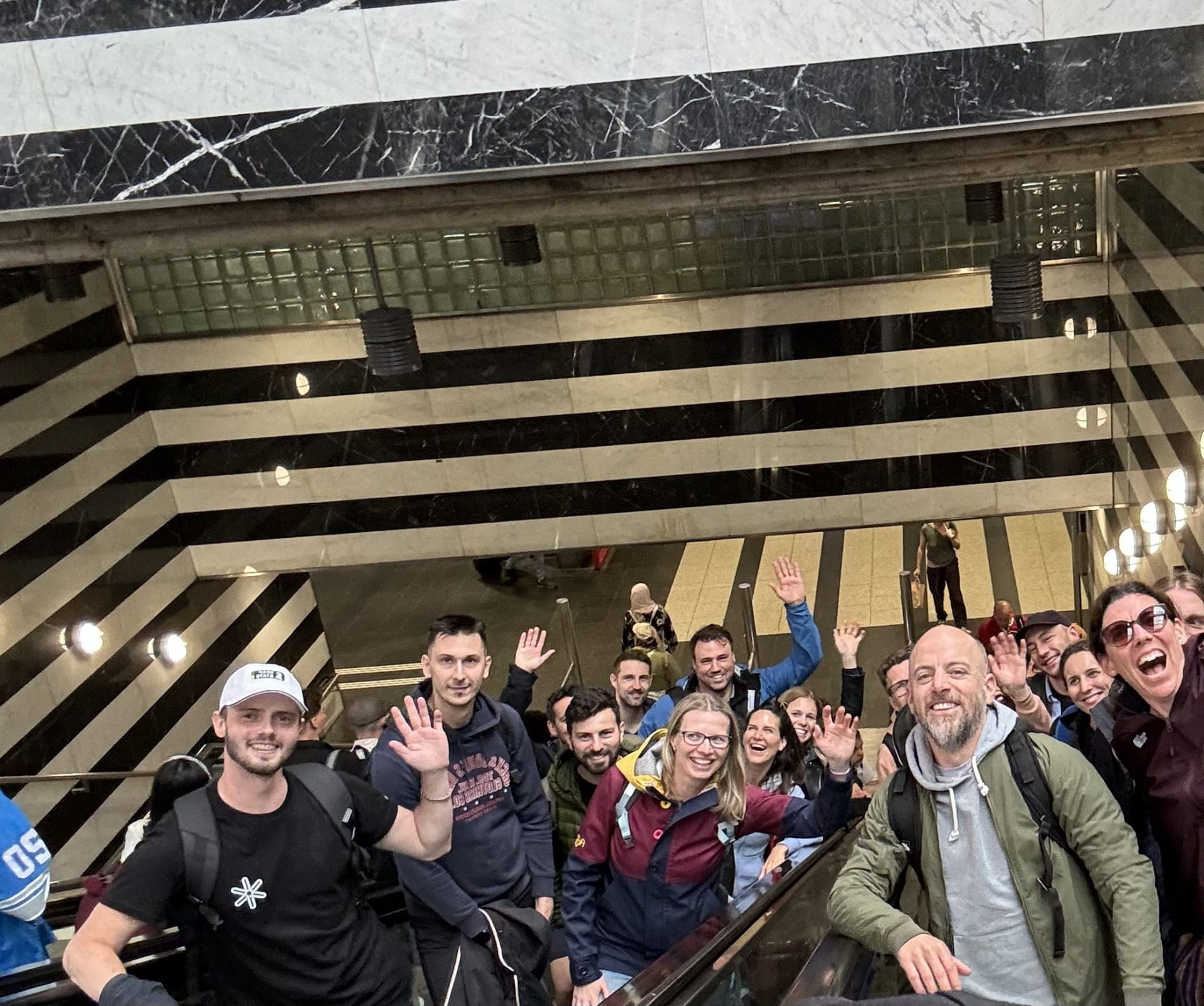 Procivis Team at trainstation