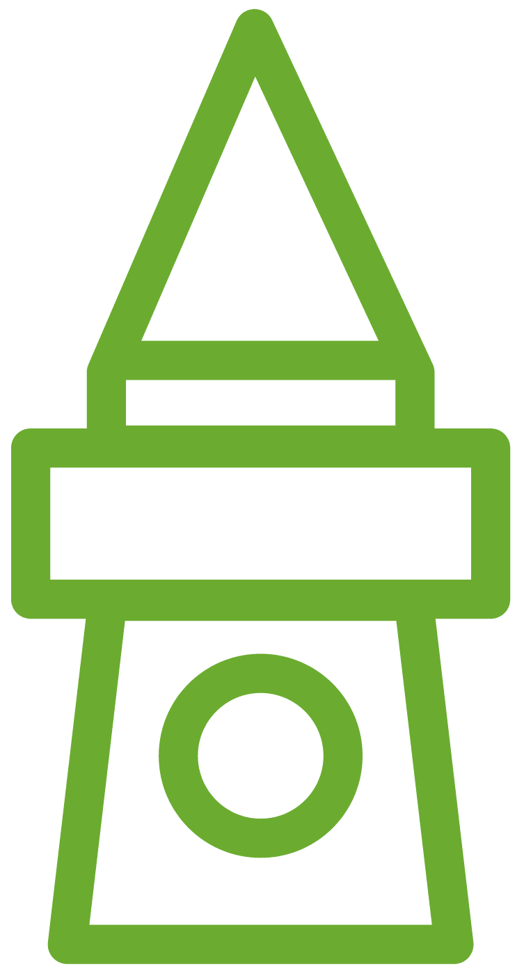 Symbol in Grün vom Grazer Uhrturm