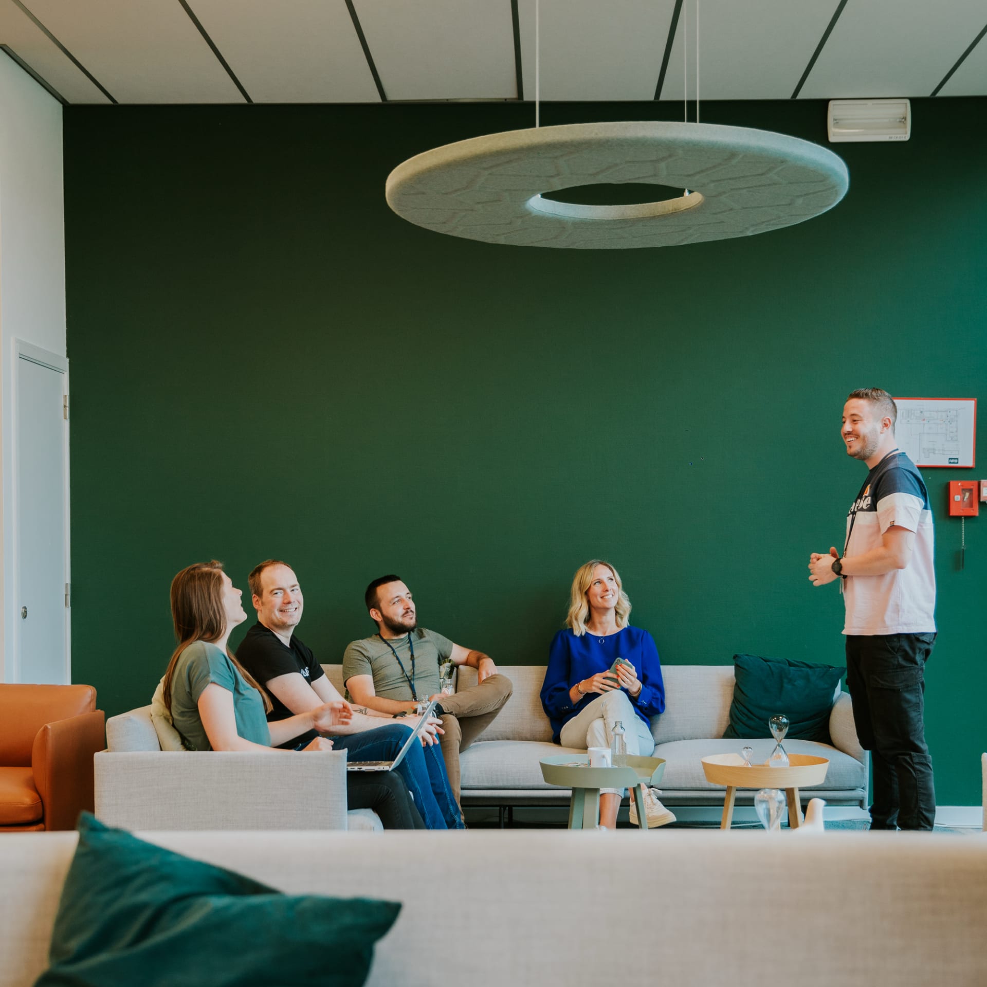 Corporate collaborators talking