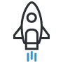 Icon einer Rakete
