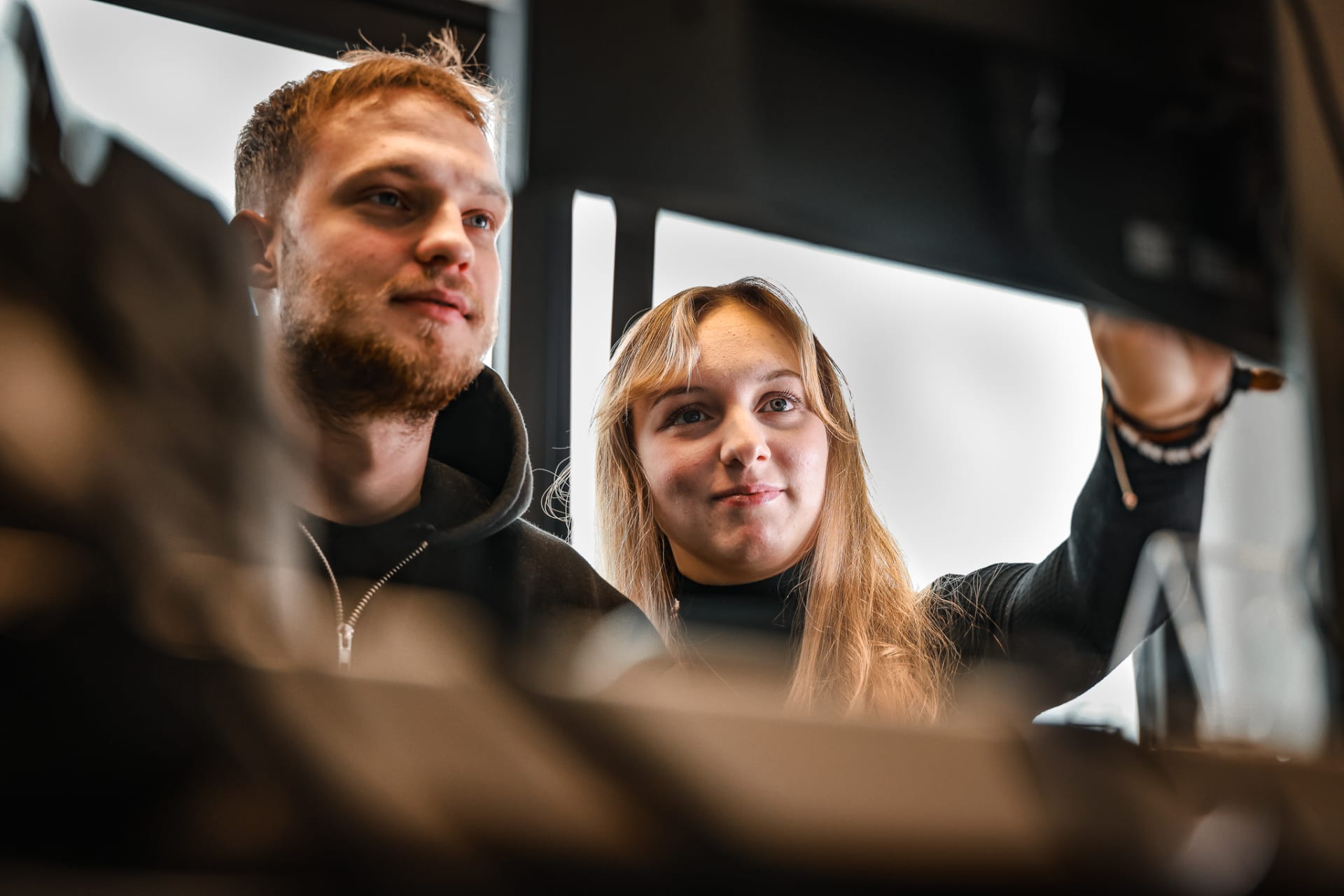 Mitarbeiter in der Kantine 