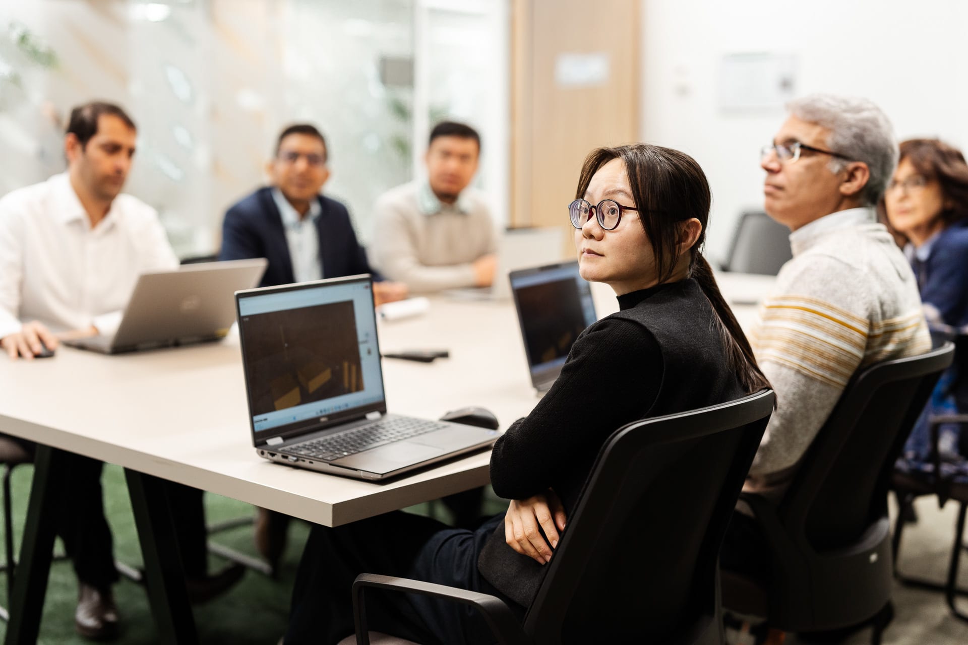 Group with laptops