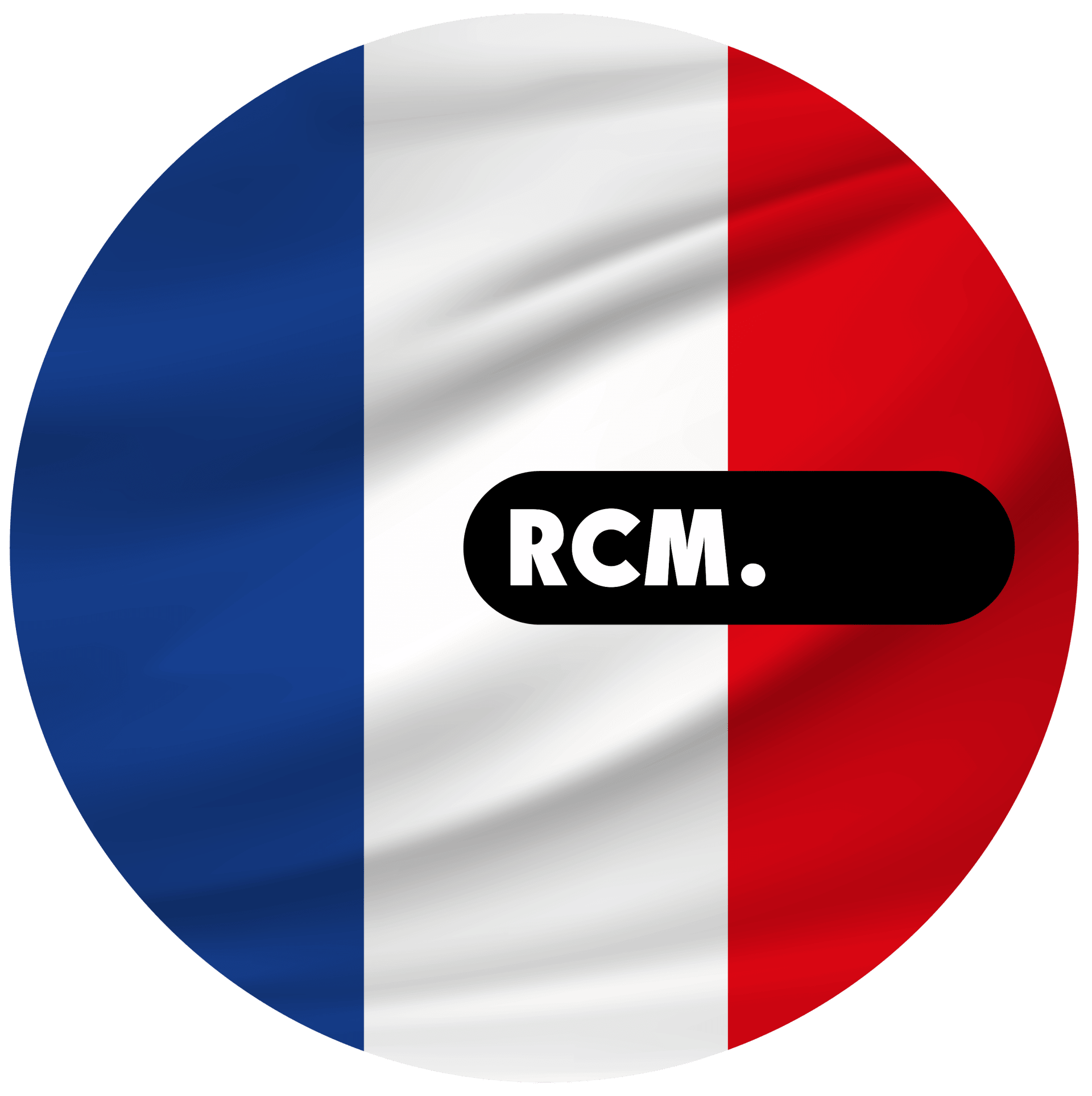 Francouzská vlajka s logem RCM