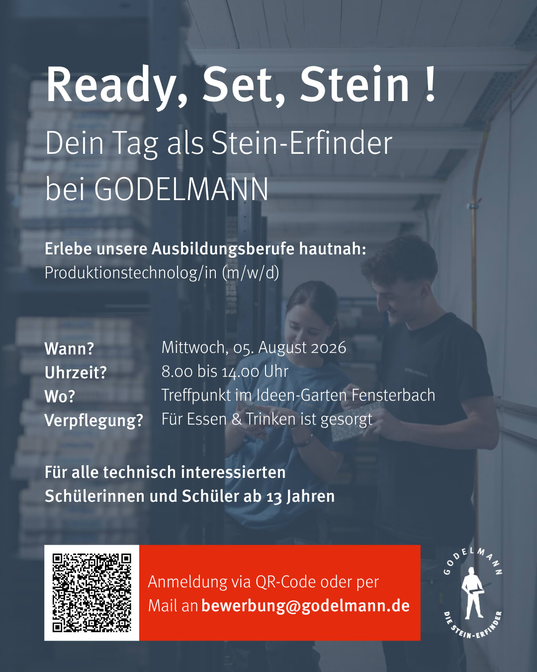 Flyer für Stein Erfinder Tag Experiment Beton