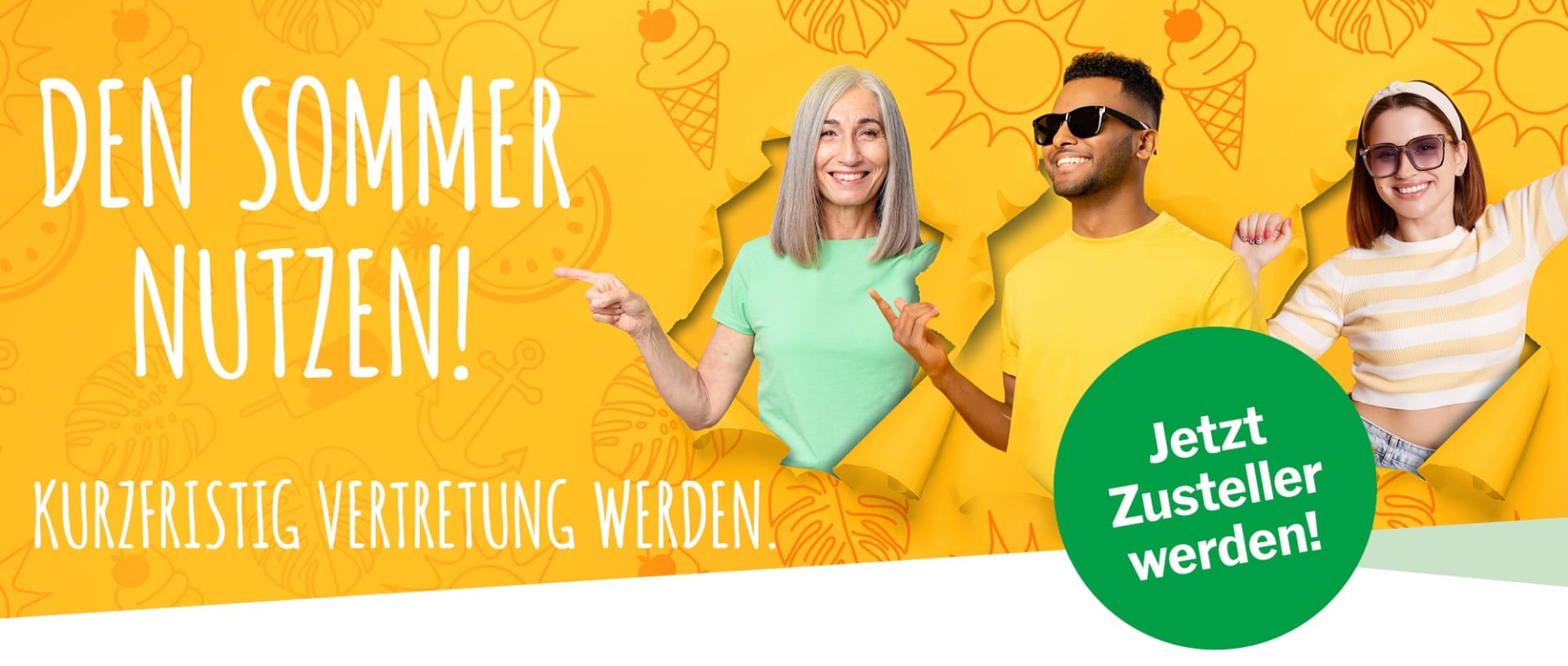 Zusteller werben Vertreter