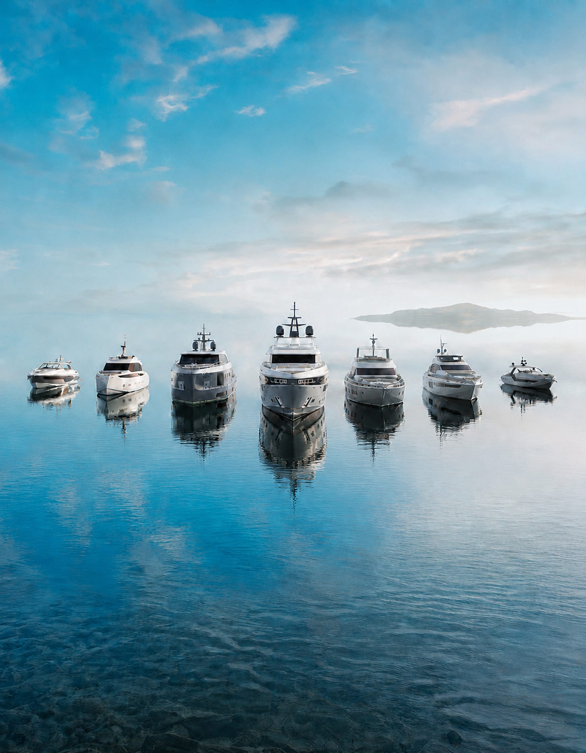 Yacht Azimut distribué par RCMarine en navigation