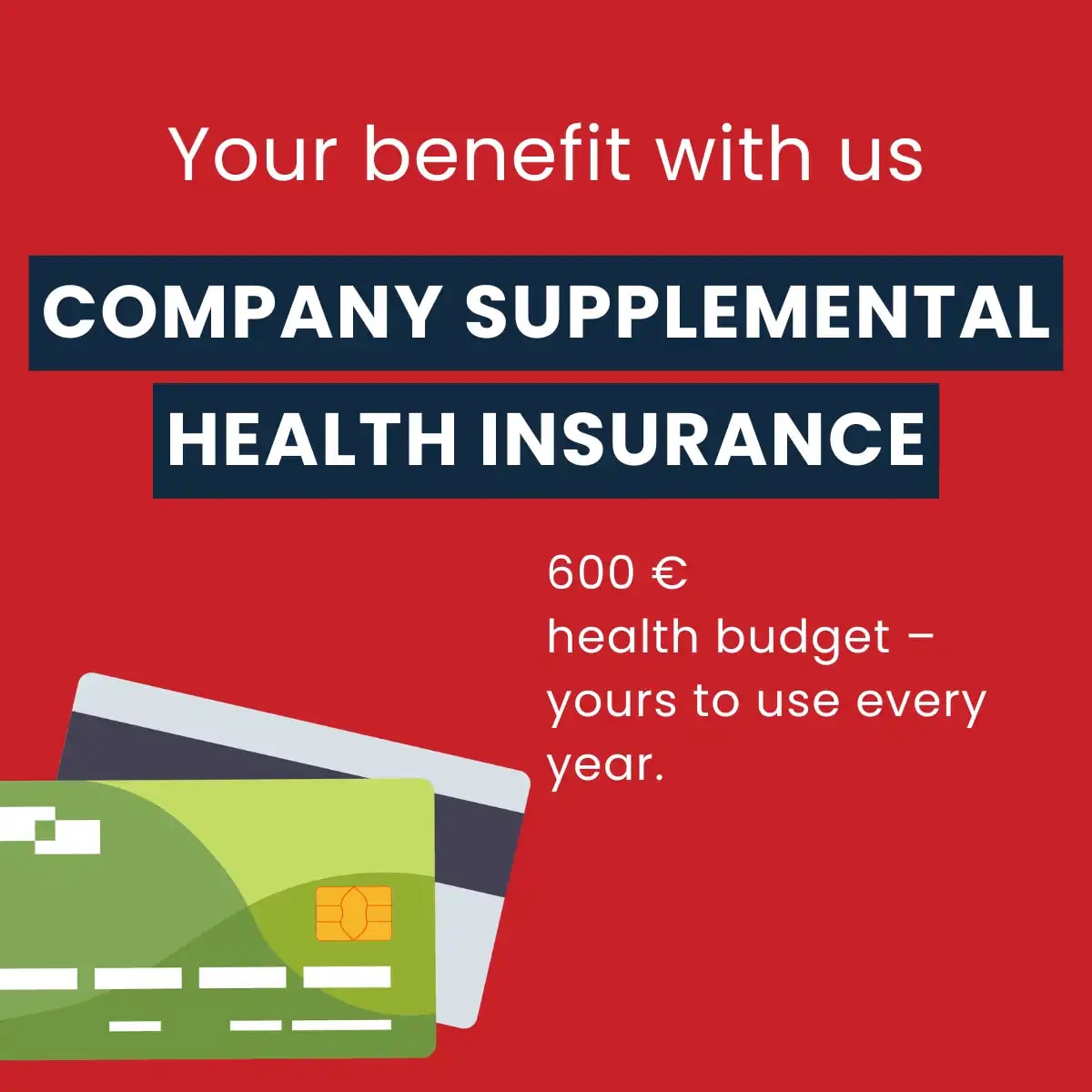 Benefit company supplemental health insurance. Icon insurance card.