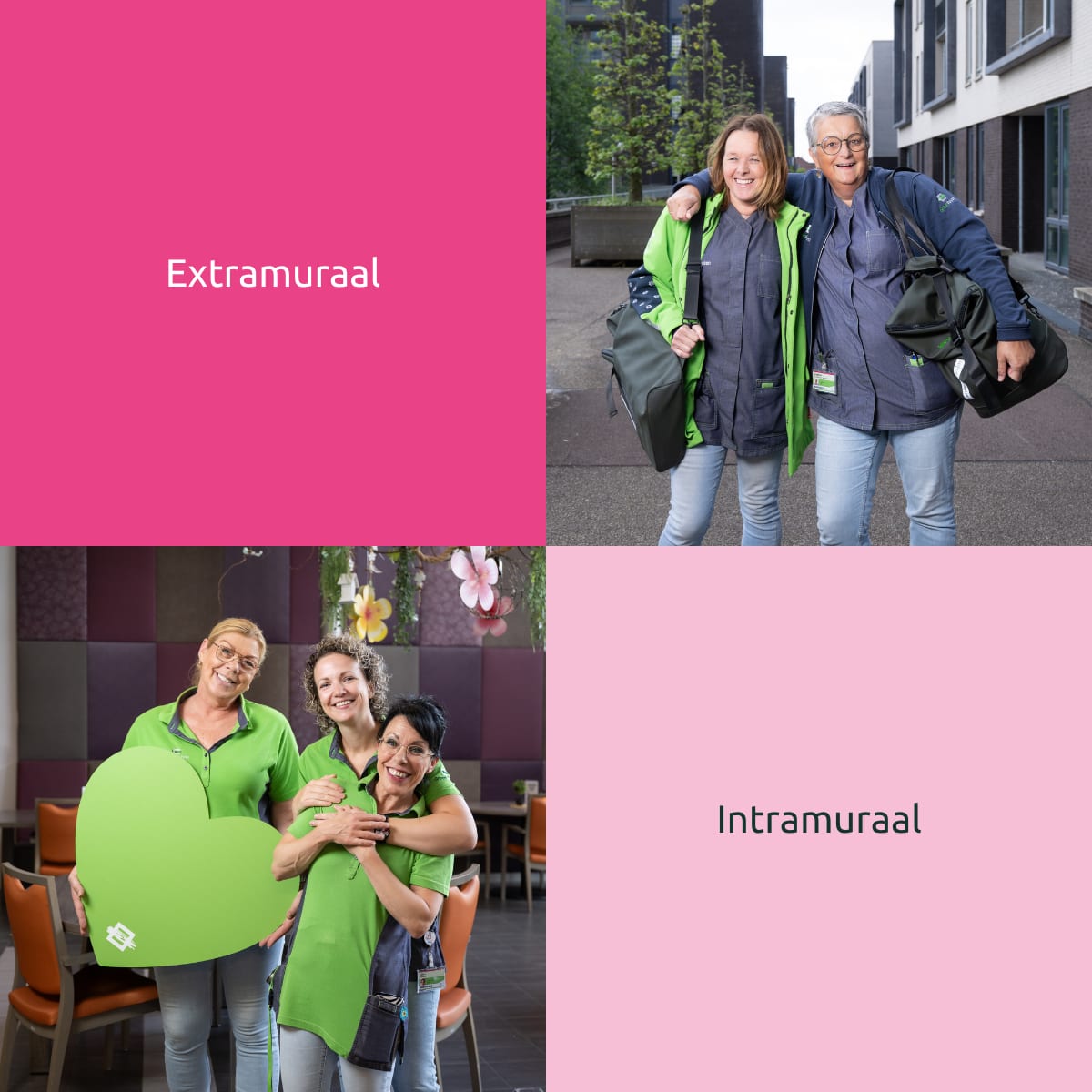 Intramuraal werken of Extramuraal werken bij Groenhuysen