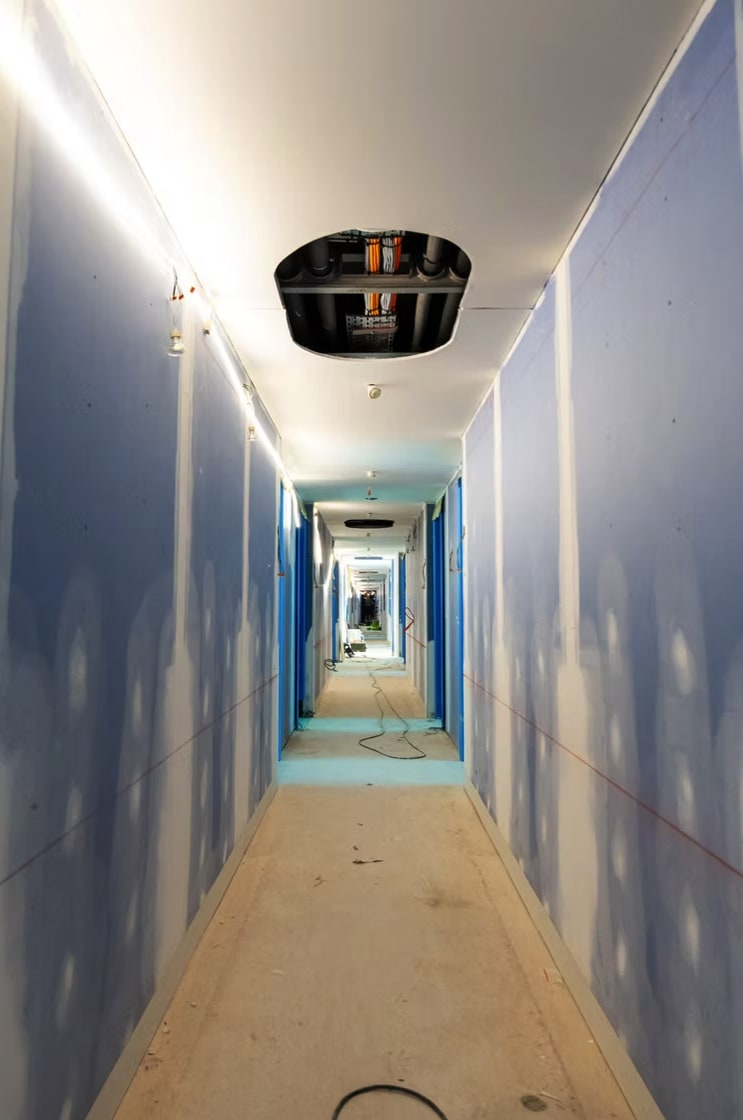 De bouw van een passagiersschip