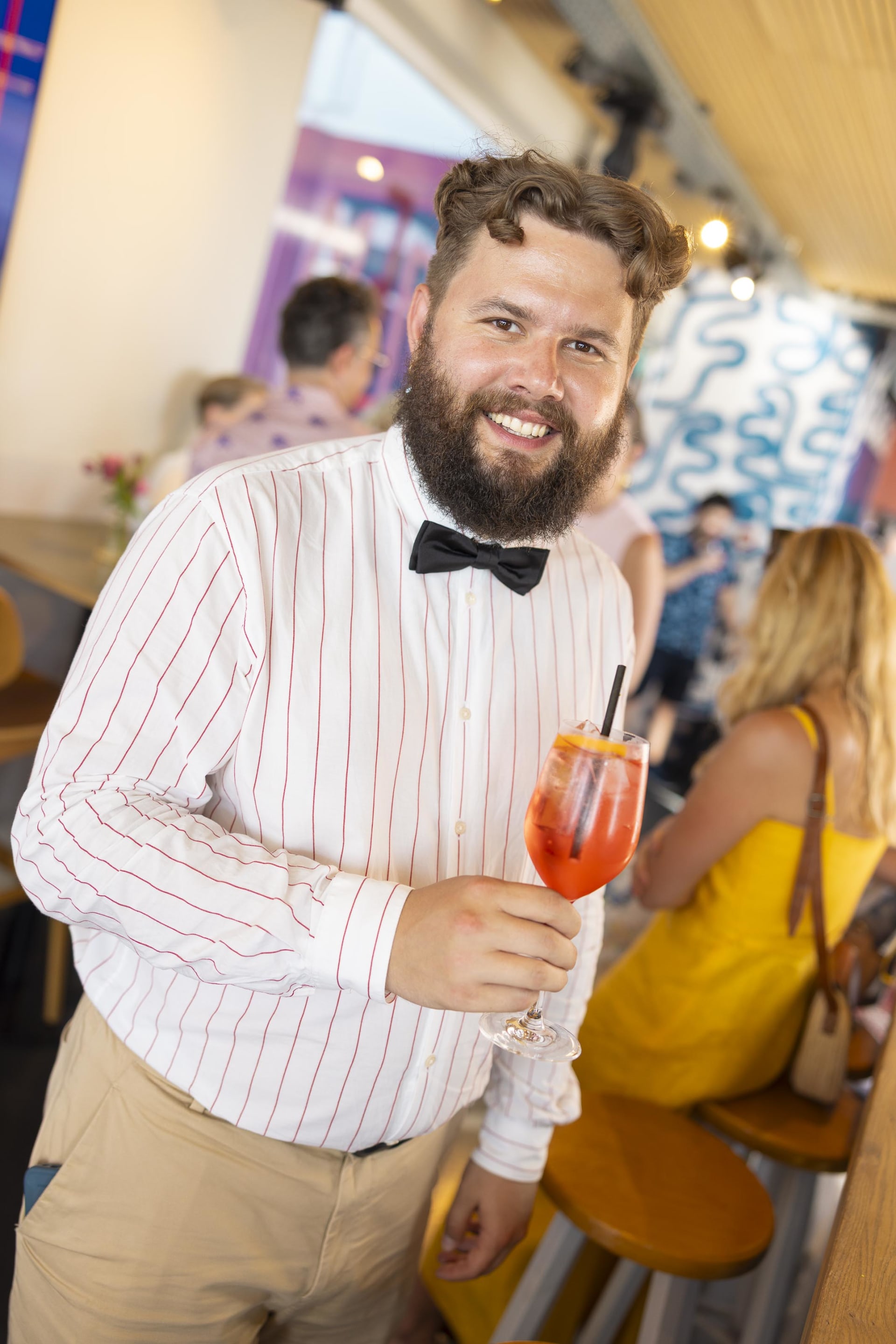 happy man with drink