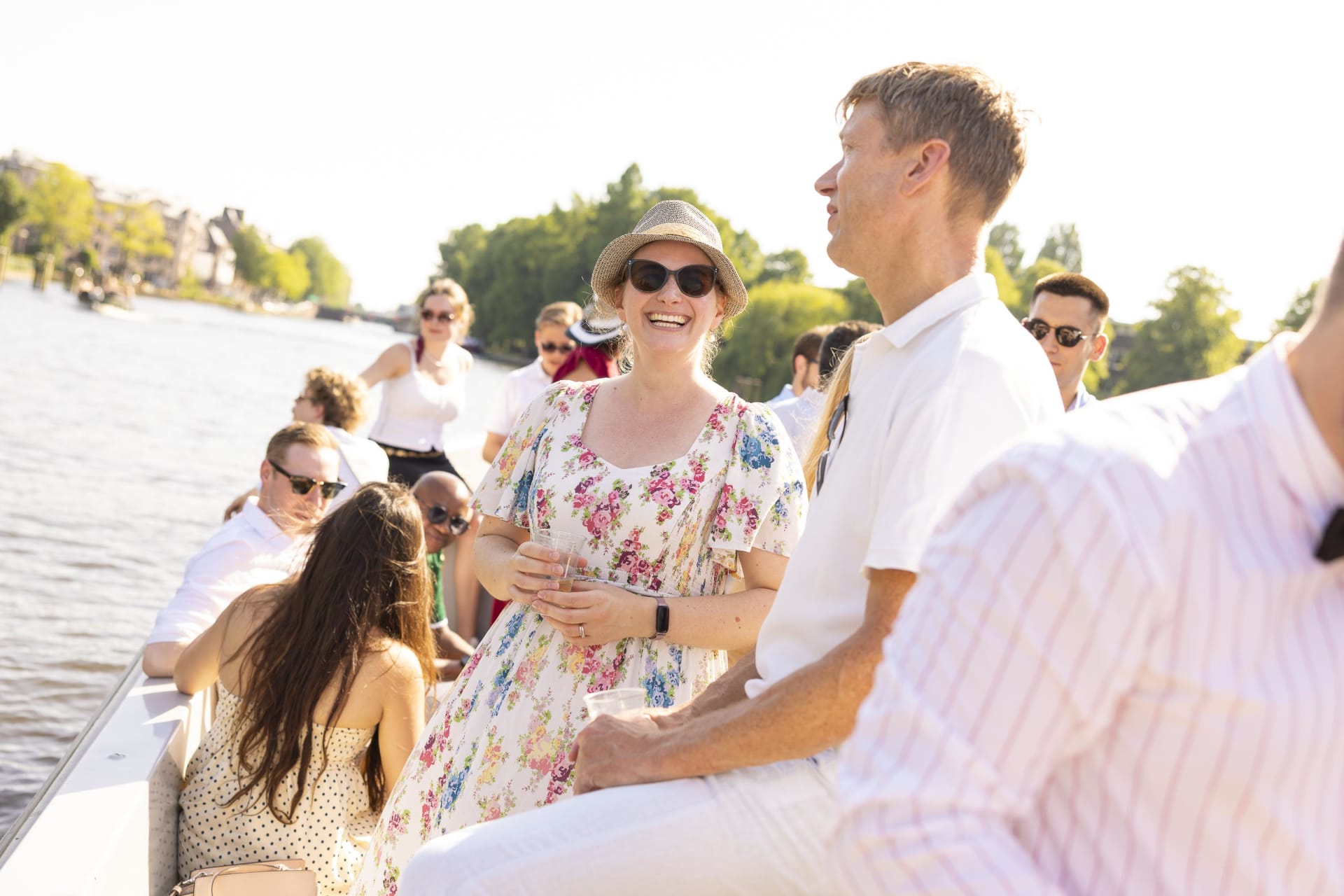 colleagues on a boat