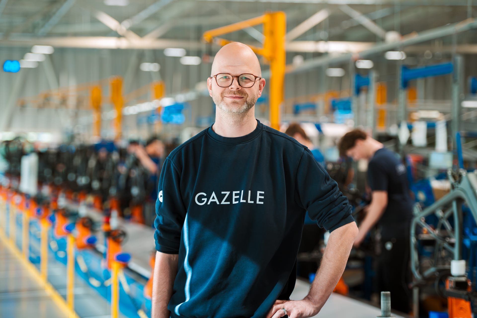 Bert, Teamleider Eindassemblage bij Gazelle, op de productievloer