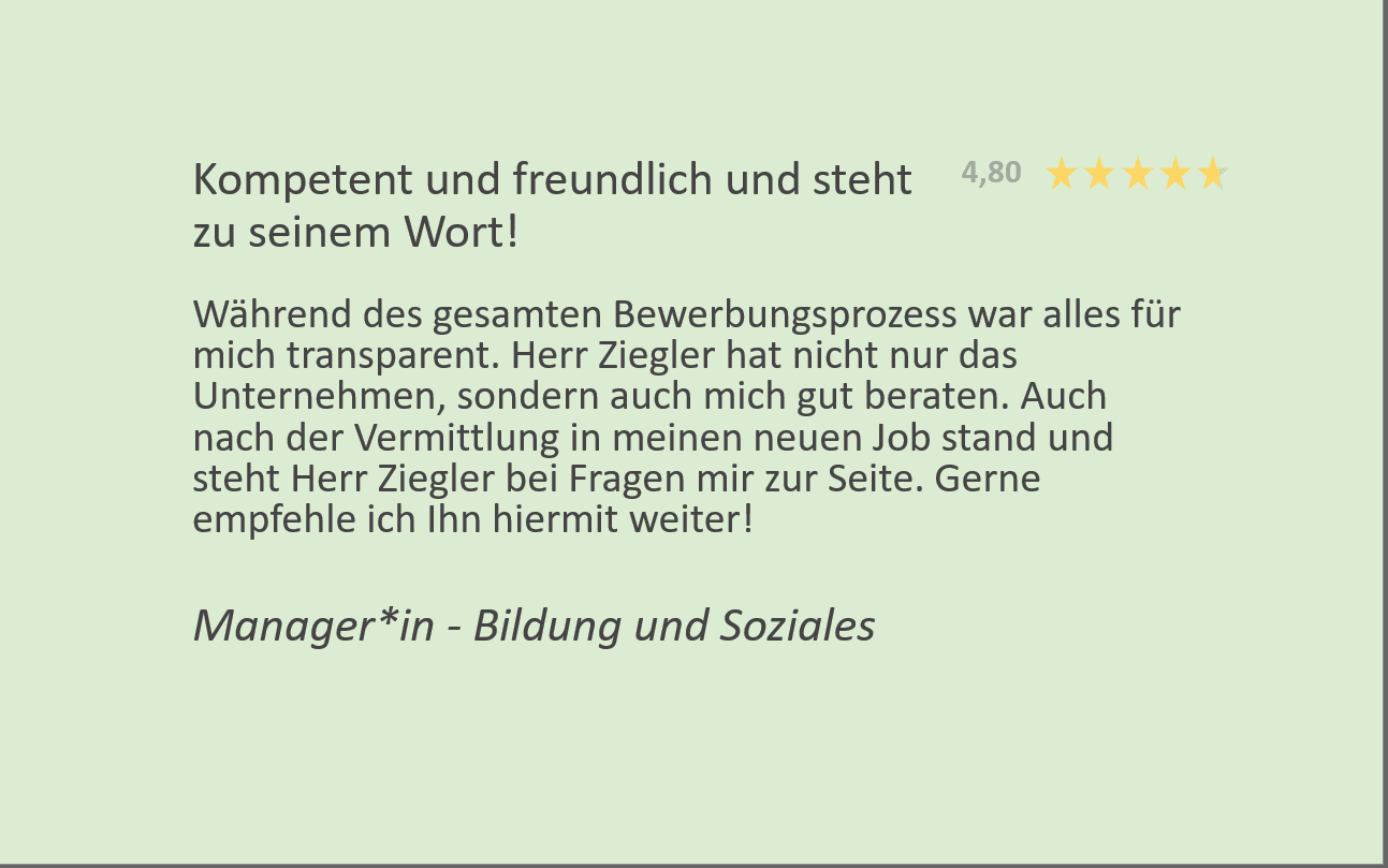 Manager Bildung uns Soziales
