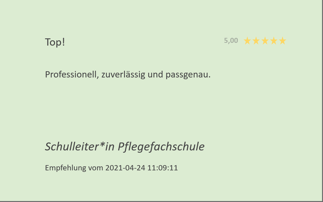 Schulleiterin Pflegeschule